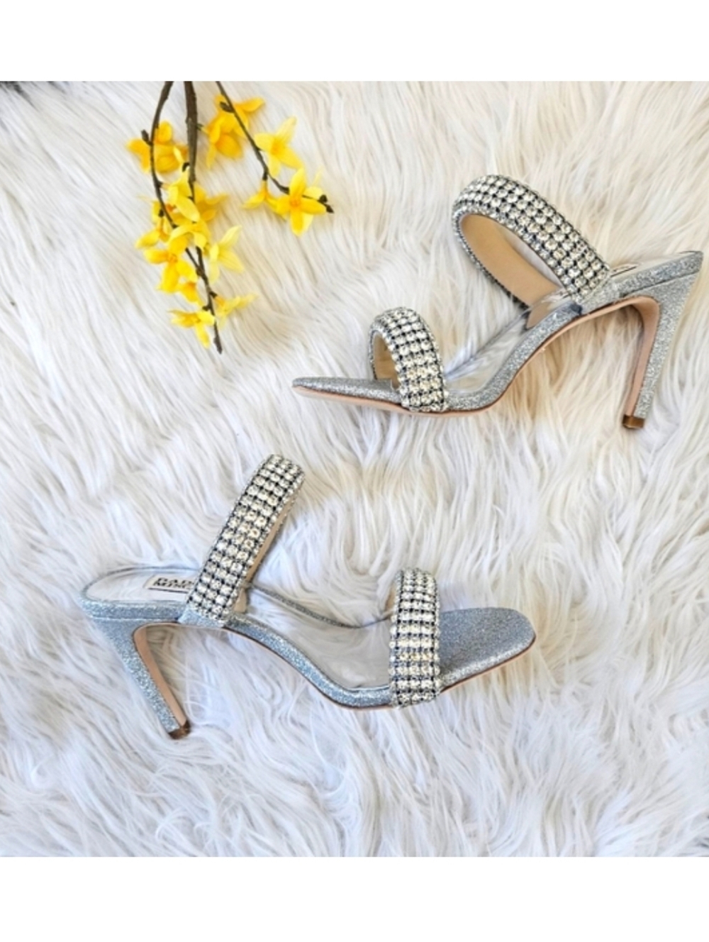 Badgley Mischka 'Sade' Jeweled Double-Band Stiletto, 5.5